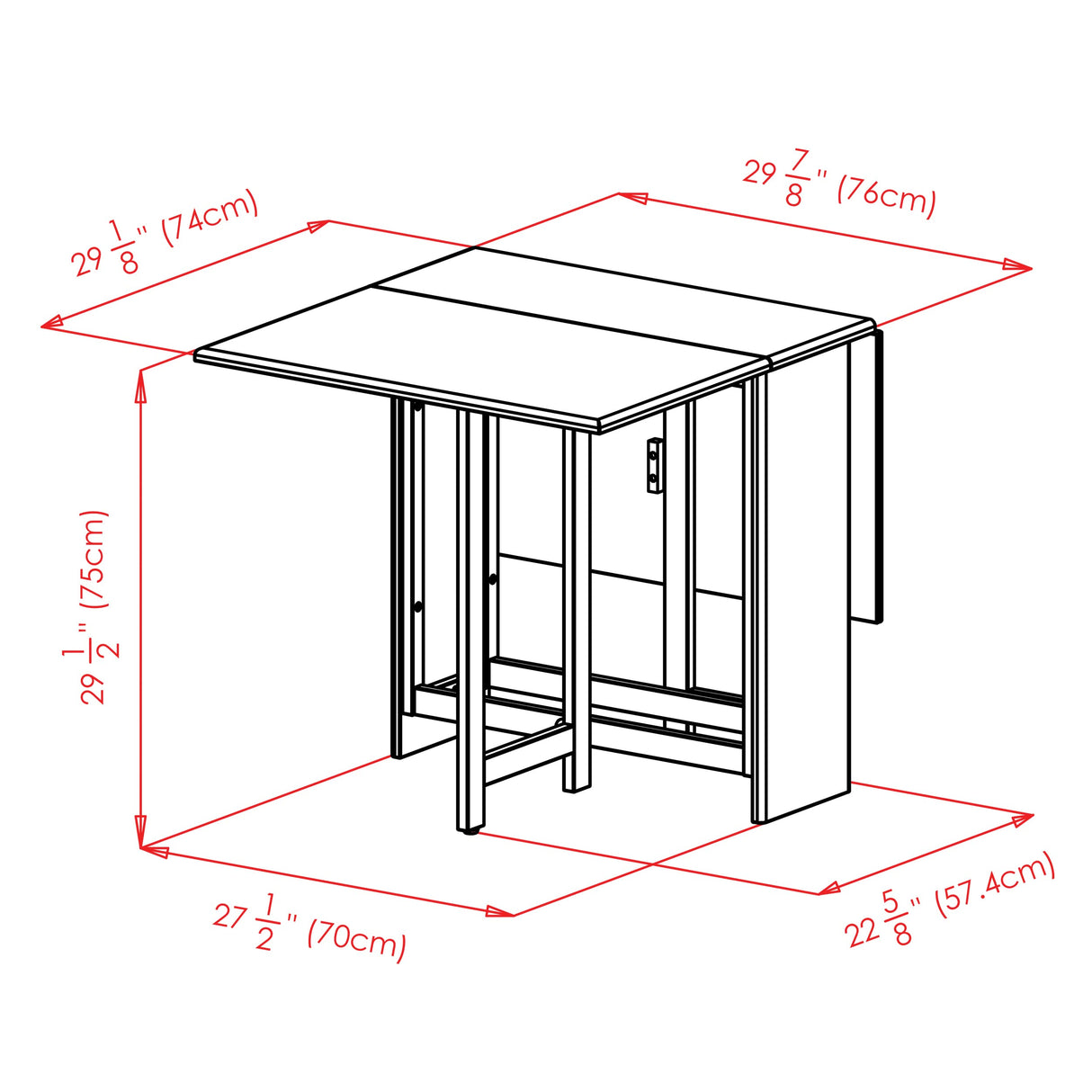 Winsome Wood Clara Dining Table, Walnut Winsome