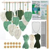 Ewparts Macrame Leaves Wall Hanging Kit Macrame Kits for Adults Beginners Easy Macrame Leaf Hanging Making kit with 4mm Macrame Cord,Instruction Book,Wooden Beads for Starters Adults DIY Craft Kit Ewparts