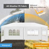 Tangkula 10x20 Ft Canopy Tent, Heavy Duty Party Tent with 4 Removable Sidewalls, Wind Ropes, Ground Stakes, Outdoor White Wedding Tents for Parties, Events, Backyard Tangkula