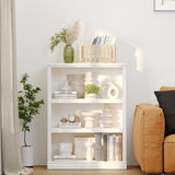 Blini 3-Shelf Tall Bookcase in White - Stylish Wooden Storage Solution for Home & Office blini