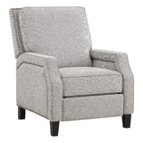 Lexicon Berenson Fabric Upholstered Push Back Recliner in Coconut Color Lexicon