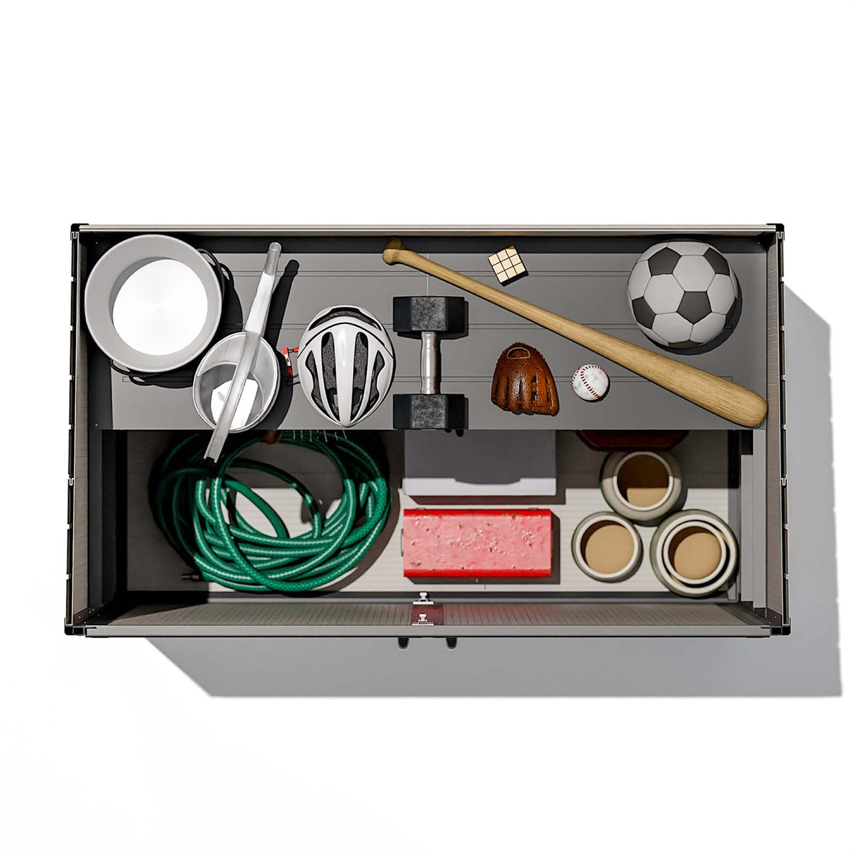 Patiowell 5 x 3 FT Outdoor Storage Shed, Resin Waterproof Cabinet with Adjustable Shelves and Lockable Doors for Patio Furniture, Pool Accessories and Tools, Beige Patiowell