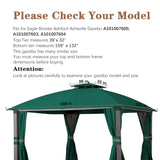 SCOCANOPY Replacement Cover for 10X12 Ft Eagle Brooke Soft Top Gazebo Model A101007600, A101007603, A101007604,(Forest Green) SCOCANOPY