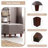 6 Inch Wooden Sofa Legs Set of 4, Brown Square Wood Furniture Feet Couch Legs, Mid Century Modern Dresser Replacement Feet for Chair Cabinet Armchair Recliner Table Or Home DIY Projects Bun Feet GOSCHE