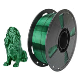 CC3D Silk PLA Filament Forest Green 1.75mm 1KG 3D Printing Silky Shiny Metallic PLA Christmas Green Color FDM Filament 3D Printer Materials CC3D
