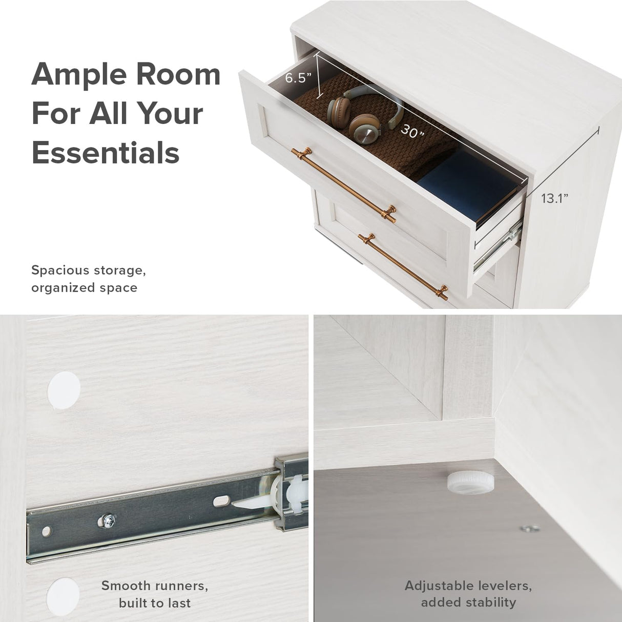 Mopio Blake 4 Piece Entertainment Center with Storage, Modern Farmhouse Wall Unit Dresser TV Stand with Tall Display Cabinets for up to 65" TVs, Trophy Display Case, Media Console Cabinet, Living Room mopio