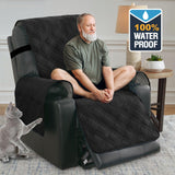 SMILEGIF 100% Waterproof Power Lift Recliner Cover with Side Pocket Electric Lift Recliner Slipcovers Fitted Standard Large Power Lift Recliner Non Slip Recliner Slipcovers for Elderly (Black) SMILEGIF