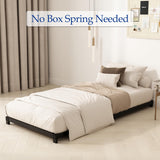 YUSENHEEI 4 Inch Twin Bed Frames, Heavy Duty Metal Platform Low Bed Frame Twin, No Box Spring Needed, Noise Free, Easy Assembly, Black YUSENHEEI