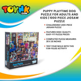 Puppy Playtime Dog Puzzle | 1000 Piece Jigsaw Puzzle for Adults and Kids | Challenging Interactive Brain Teaser for Family Game Night | 28 x 20 Inches Toynk