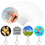 151pcs Mini Sublimation Handheld Fans Keychain Set - Circle, DIY Custom Blank Double-Sided Round Plastic Hand held Fans for Bible Story Wedding Favors School Graduation Birthday Party Souvenirs WoodArtSupply