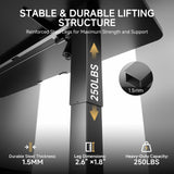 GTRACING Electric Standing Desk, 55 x 24 Inches Sit Stand up Desk with Memory Preset Controller, Height Adjustable Ergonomic Home Office Computer Desk (Black) GTRACING