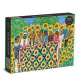 Galison Faith Ringgold The Sunflower Quilting Bee at Arles Puzzle, 1000 Pieces, 27” x 20” – Difficult Jigsaw Puzzle with Stunning & Colorful Artwork – Thick, Sturdy Pieces, Challenging Family Activity Galison