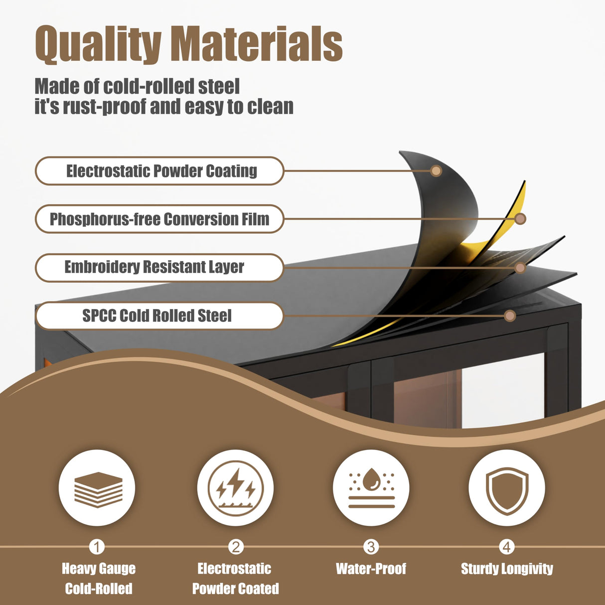 Glass Display Cabinet with LED Lights, Black Curio Glass Showcase, 66" Tall Metal Storage Cabinet with Doors and Adjustable Shelves, 3 Color Lighted Display Case for Living Room, Home Office, Pantry MetalMax