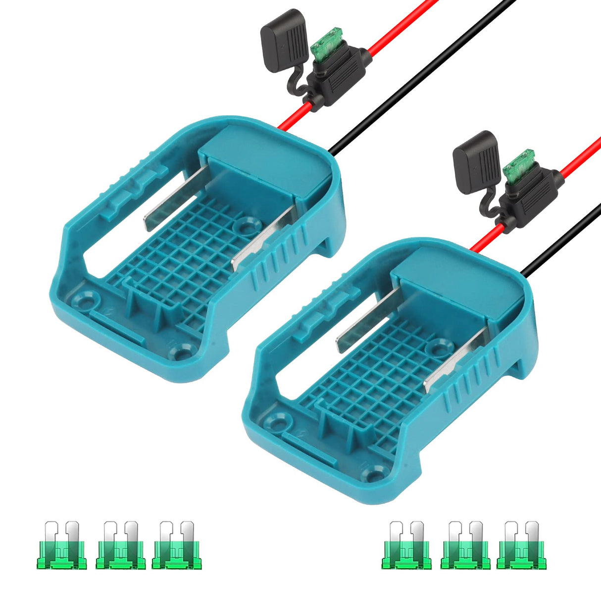 ZLWAWAOL 2 Pack Power Wheel Adapter with Fuse & Switch, BatteryAdapter for 18V Lithium Battery,Power Convertor for DlY Ride On Truck,RC Toys,Robotics and Work Lights ZLWAWAOL