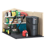 Rubbermaid Slide-Lid Resin Outdoor Storage Shed (5 x 6.5 Ft),Weather Resistant, Beige/Brown, Organization for Home/Backyard/Garden Tools/Lawn Mower/Bike Storage/Pool Supplies Rubbermaid