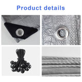 BOUTICOL 10 x 20 Ft Heavy Duty Carport Replacement Canopy Cover Waterproof & UV Protected Garage Top Tent Shelter Tarp Cover with 44 Ball Bungees Cords, Only Top Cover, Grey BOUTICOL