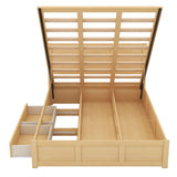 Harper & Bright Designs Full Size Bed with Storage Underneath and Headboard, Wood Lift Up Storage Bed Frame, Full Platform Bed with 2 Drawers, No Box Spring Needed, Easy Assembly - Natural Harper & Bright Designs