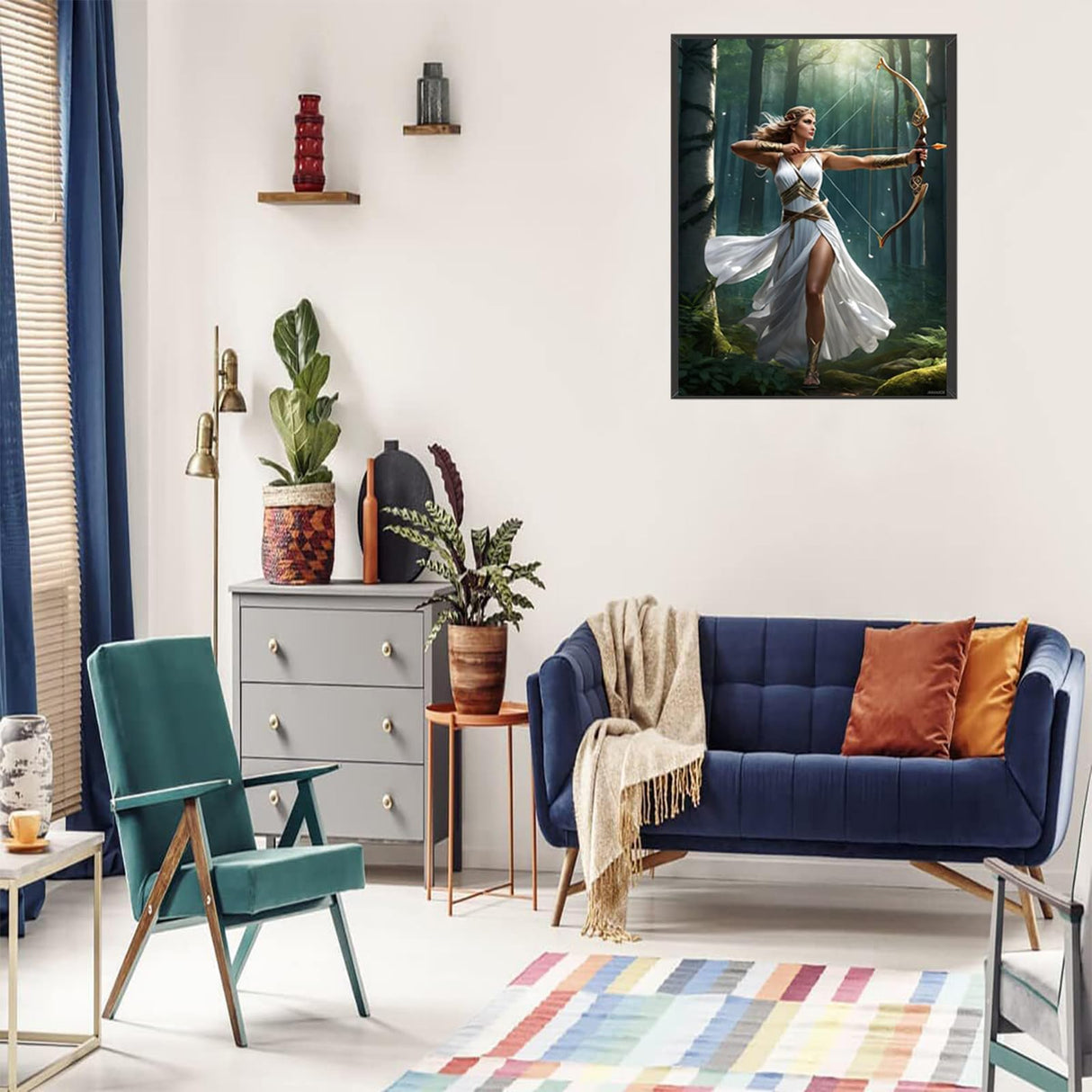 Diamond Art Painting Kits for Adults, Greek Goddess DIY Diamond Painting Set, Diamond Painting Pictures Home Wall Decor Entrance Decorations 12x16 Inch JXAVAXDE