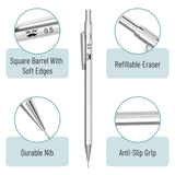 Mr. Pen- Metal Mechanical Pencil Set, 5Sizes, 0.3, 0.5, 0.7, 0.9, 2mm, Mechanical Pencils, Sketching Pencils, Drafting Pencil, Mechanical Pencil Metal, Lead Pencils, Drawing Mechanical Pencils Mr. Pen