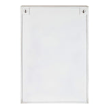 Kate and Laurel Megara Decorative Wooden Wall Hanging Curio Cabinet for Open Storage with Decorative Black Iron Door, Whitewash Finish Kate and Laurel