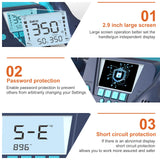 BAKON 882 2-In-1 SMD Hot Air Rework and Soldering Station with LCD Display,°F /°C,Auto Sleep & Standby,Digital Correction, Solder Wire, Tips,Tweezers, Nozzles,Solder Sucker BAKON