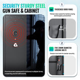 KAER 12-15 Gun Safe, Rifle Safe, Gun Safe for Rifles and Pistols, Gun Cabinet, Gun Safes for Rifles with Adjustable Gun Racks & Shelf, Large Digital Gun Locker, Suitable for AR15 KAER