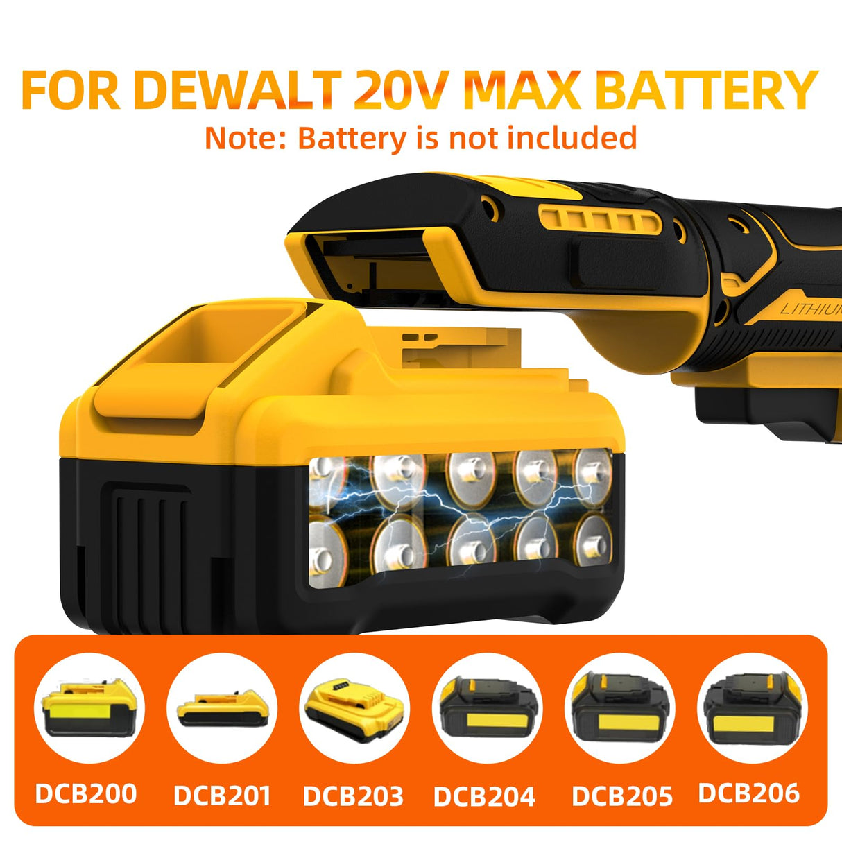Mount Jasper Electric Ratchet, 3/8" 21V Power Cordless Ratchet, with Variable Speed and Trigger Safety Lock, LED Light, 7 Sockets, 1/4" Drive Adapter, 3" Extension Rod(Battery not included) Mount Jasper