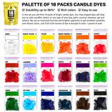 Candle Dye Flakes - 18 Rich Colors for Wax Making, Mixable for Unlimited Shades, Safe Chips for Paraffin and Soy Candles, Made in EU GOT 'EM