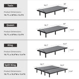 ESHINE 3100 Series Adjustable Bed Frame with 14 inch Ultra-Plush Black Mattress - Split King ESHINE