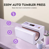 AKEYDIY Auto Tumbler Heat Press Machine, 30 OZ Tumbler Mug Heat Press Touch Screen, with Temp and Time Setting, Fast & Even Heating for 11-30oz Sublimation Tumblers, Mug, Cup (Purple Auto Mug Press) AKEYDIY