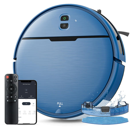 Robot Vacuum and Mop Combo, 2 in 1 Mopping Robot Vacuum Cleaner Compatible with WiFi/App, Robotic Vacuum Up to 2300Pa Suction, Self-Charging, Slim, Ideal for Hard Floor, Pet Hair, Low Pile Carpet iMartine