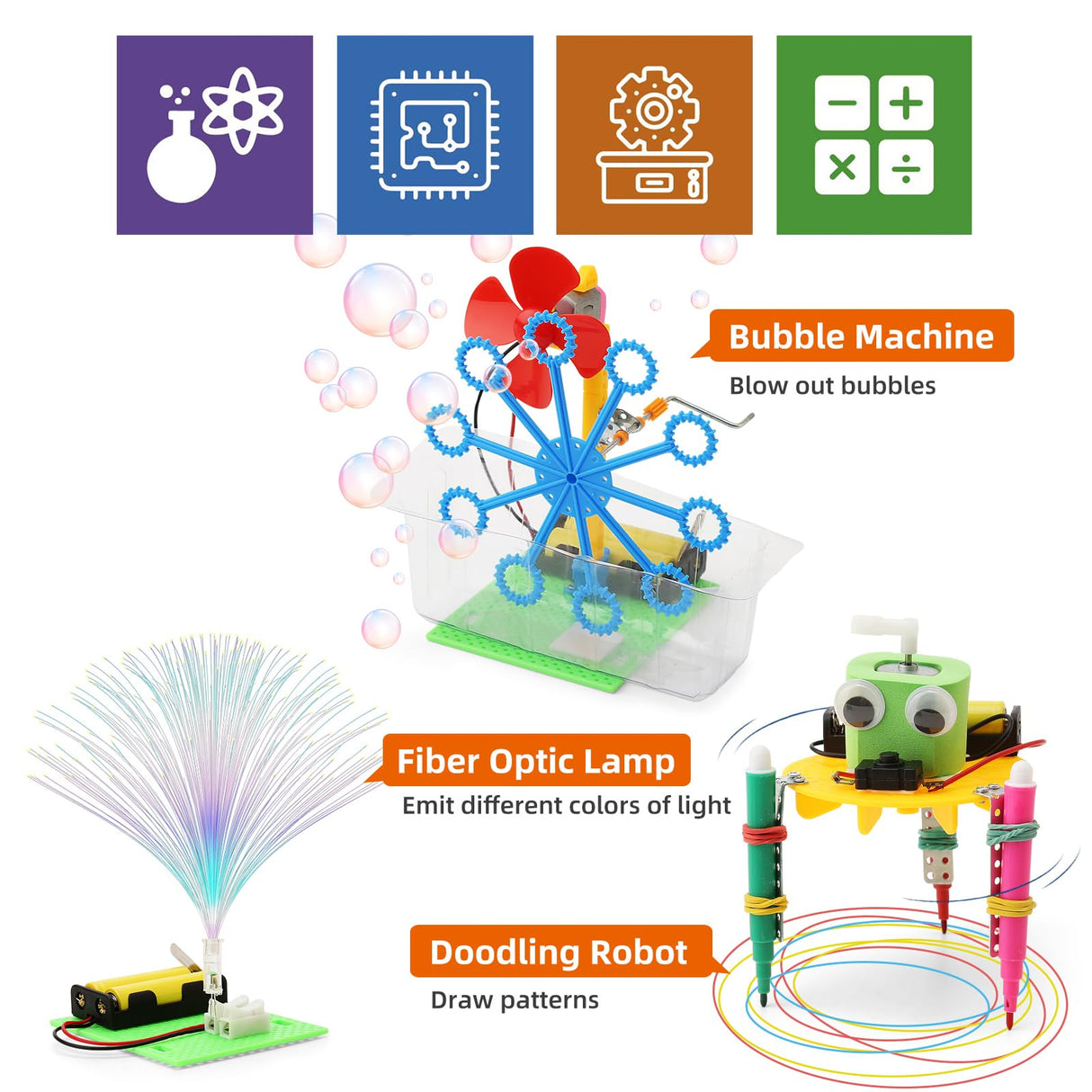 STEM Robotics Kits for Kids Science Kits Ages 5-7 6-8 8-10 8-12, Build A Engineering Robot Building Toys Science Experiments Projects, STEM Toys Activities for Boys Girls Age 8-12 WESAYEE