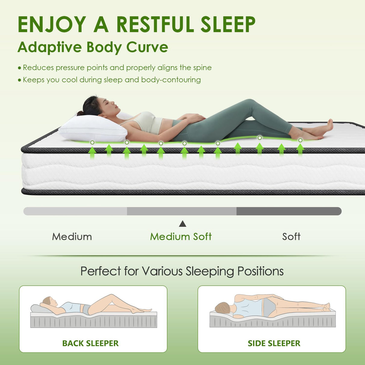 PayLessHere 6 Inch Hybrid Mattress with Innerspring and Foam/Fiberglass Free/Medium Firm Spring Mattress/Queen Size Mattress in a Box/CertiPUR-US Certified/Cool Sleep Pressure Relief PayLessHere