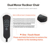 JIKFRIMA Power Lift Recliners Chairs for Elderly Adults Lay Flat Recliner with Heat & Massage, Wireless Charging Device, USB Ports, Cup Holder, Lumbar Pillow, 400Lbs（Faux Leather,Dark Brown） JIKFRIMA