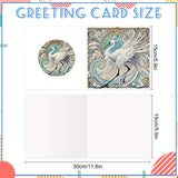 6 Pack Animal Diamond Art Greeting Cards with Envelopes, DIY 5D Diamond Painting Card Kit Featuring Phoenix Owl Bee Eagle Ladybug and Tiger, Handmade Rhinestone Craft Cards for Birthday and Holiday AiYuanzsh