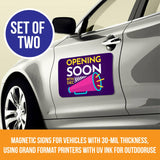 2pc 18x24" Custom Full Color Magnetic Car Signs, Ready in One Day for Business Advertising and Vehicle Promotion, Logo for Your Car Van Truck WoodArtSupply