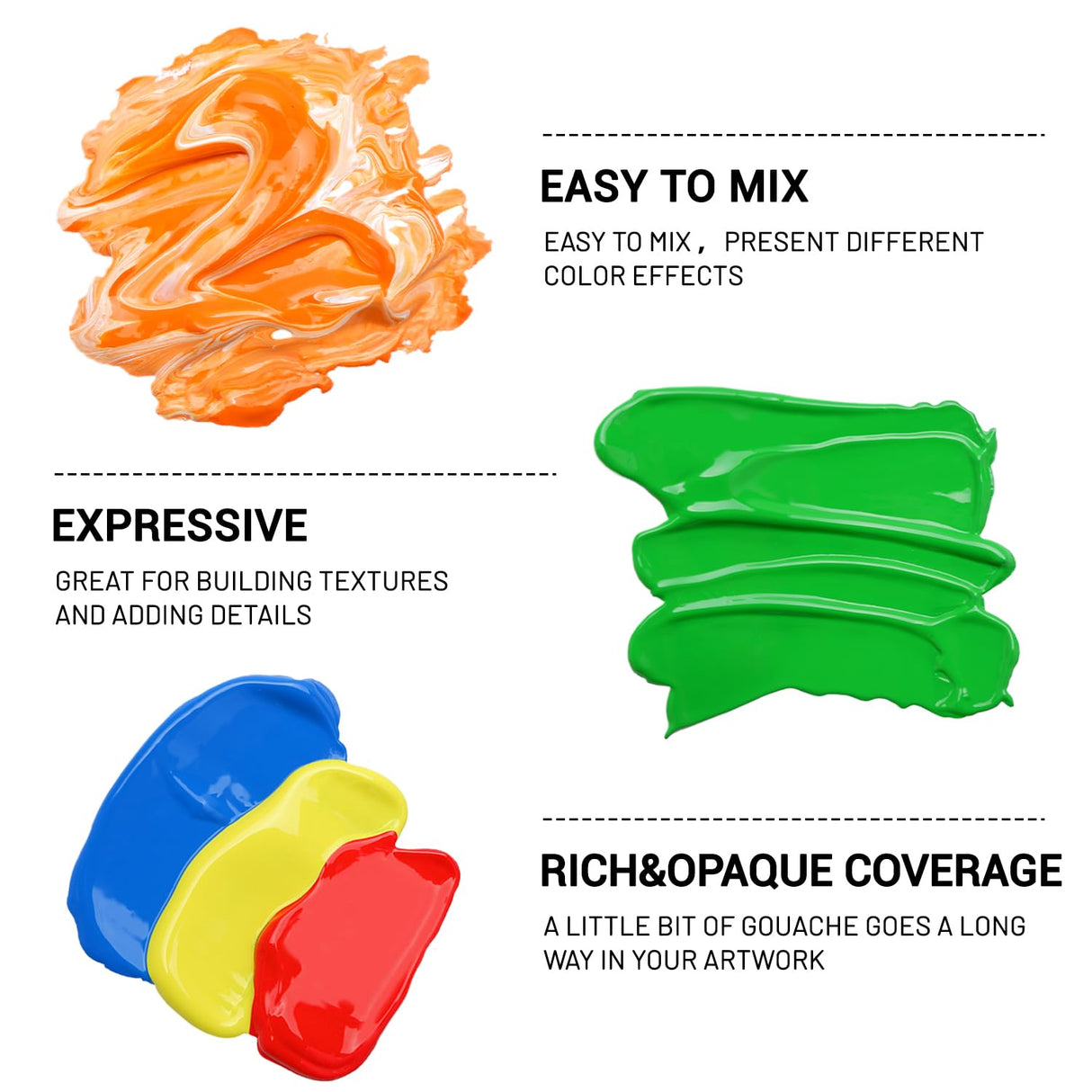 HIMI Gouache Paint Set, 56 Colors x 30 ml Jelly Cup Design in a Carrying Case, Non Toxic Gouache Paint for Canvas and Paper, Perfect for Artists, Students, and Beginners ARTME