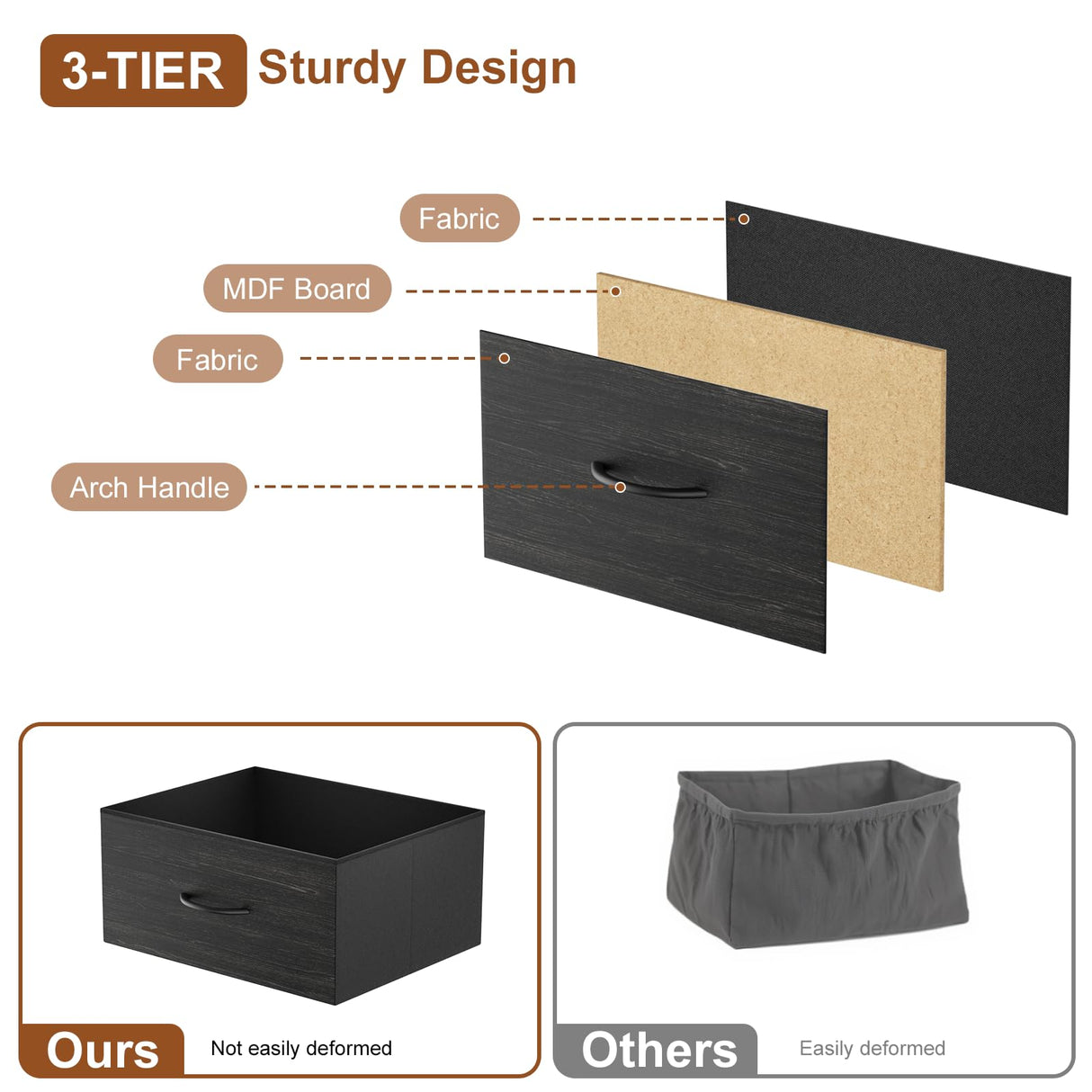 OURPIC 55'' Dresser for Bedroom with 8 Fabric Drawers, Wide Chest of Drawers with LED Lights & Charging Station, Long Wood Dresser TV Stand for Living Room, Hallway,Closet OURPIC