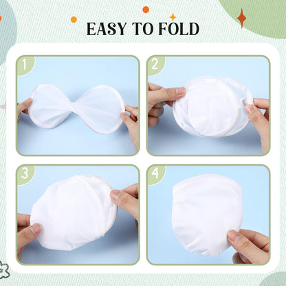 Seenelling 10 Pcs Foldable Flying Disc Fans 9.8 Inch Sublimation Fans Foldable Fans Blank Bulk for Wedding Outdoor(White)