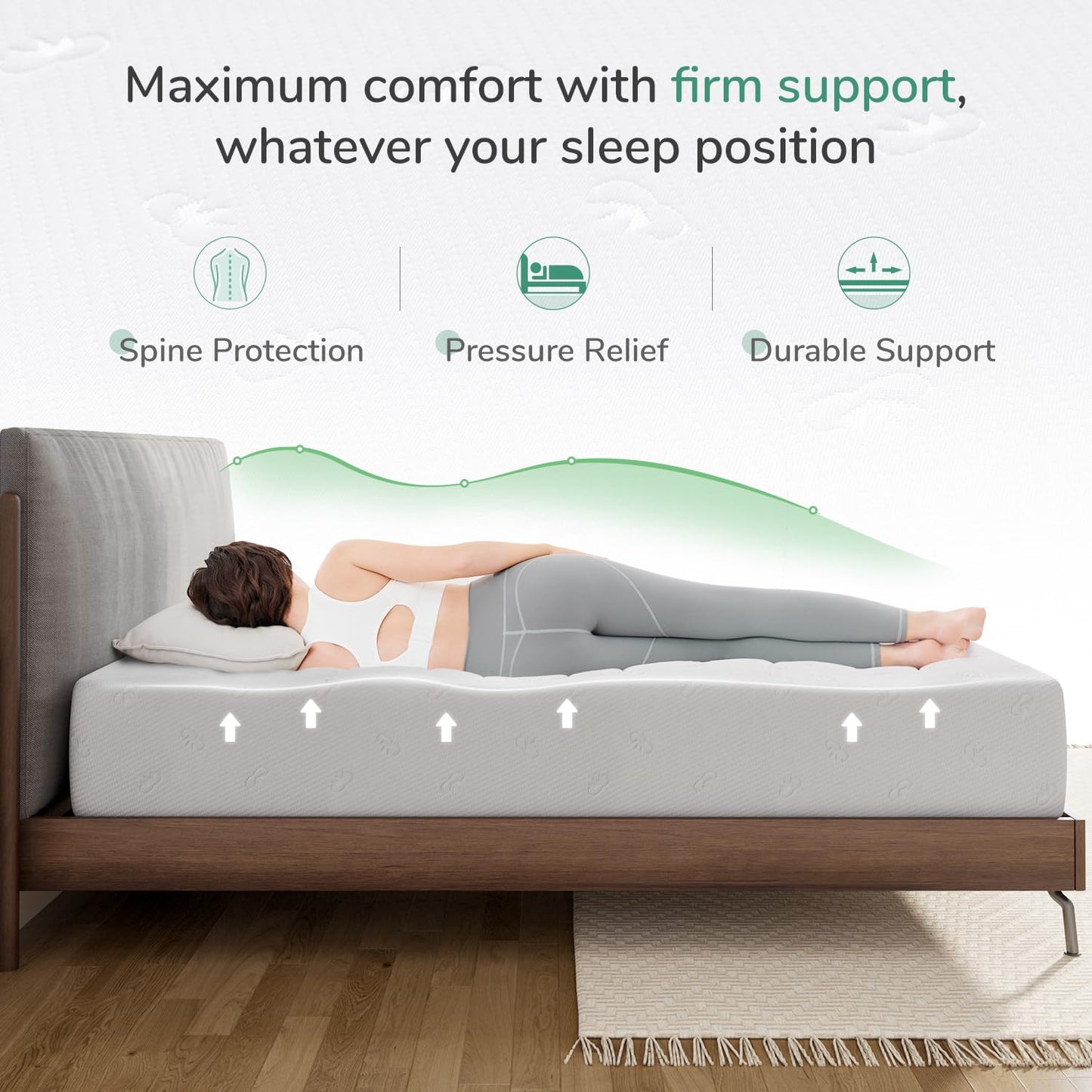 Novilla Full Size Mattress, 8 Inch Memory Foam Mattress Full for Pressure Relief & Comfort Sleep, Removable Washable Mattress Cover, CertiPUR-US Certified Full Mattress in a Box, Medium Firm