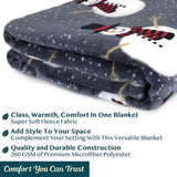 PAVILIA Christmas Snowman Throw Blanket | Grey Christmas Fleece Blanket | Soft, Plush, Warm Winter Cabin Throw, 50x60 (Grey Snowman) PAVILIA