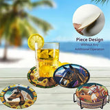 Zythron 8 PCS Diamond Art Coasters Horse Diamond Painting Coasters Kits Horse with Holder Cork Pads DIY for Beginners, Adults, Diamonds Art Crafts Supplies 4x4 in Zythron