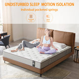 California King Mattress 12 Inch, Gel Memory Foam Mattress, Hybrid Mattress in a Box with Pocket Spring, Comfortable Medium Firm Mattress, Motion Isolation, Pressure Relief, CertiPUR-US Certified Pamag pieeoo