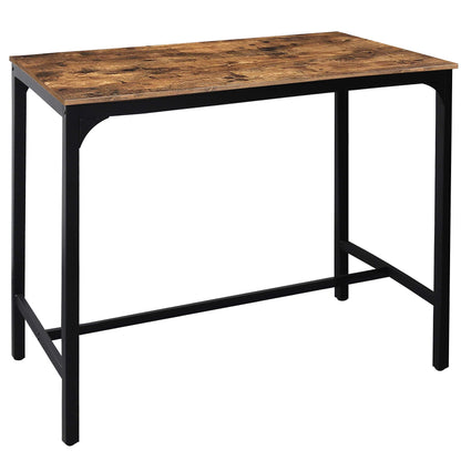 MUPATER 47'' Rustic Brown Industrial Tall Bar Table for Dining Room and Kitchen