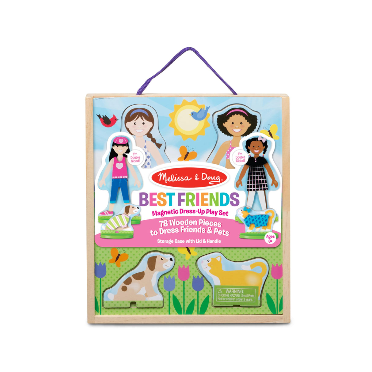 Melissa & Doug Best Friends Magnetic Dress-Up Wooden Dolls Pretend Play Set (78 pcs) Melissa & Doug