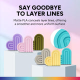 OVERTURE 2KG Bundle Matte PLA 3D Printer Filament 1.75mm, Matt Surface & Low Warping Filament 2 Pack 1kg Spool (2.2 lbs), Fit Most FDM Printers (Matte Black & Matte White) OVERTURE