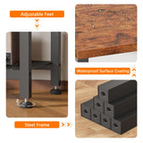 Furologee TV Stand, Small TV Console Table with 3-Tier Storage Shelves, Industrial Media Entertainment Center for TVs up to 50 Inch, Television Stands for Living Room, Bedroom, Rustic Brown Furologee