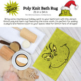 Franco Collectibles Grinch by Dr. Seuss Holiday & Christmas Non Slip Plush Poly Knit Bathroom Mat Rug, 21x34, (Officially Licensed Product) Franco