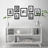 Americanflat 7 Pack Black Gallery Wall Frame Set - Includes One 11x14 Frame, Two 8x10 Frames, and Four 5x7 Frames - Picture Frames Collage Wall Decor with Shatter Resistant Glass and Hanging Hardware Americanflat