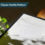 SAYGOER White Coffee Table,Small Square Coffee Table,Modern Center Table for Living Room Office 27.6 * 27.6 * 15.7 Inch, Easy Assembly, White Faux Marble Top SAYGOER